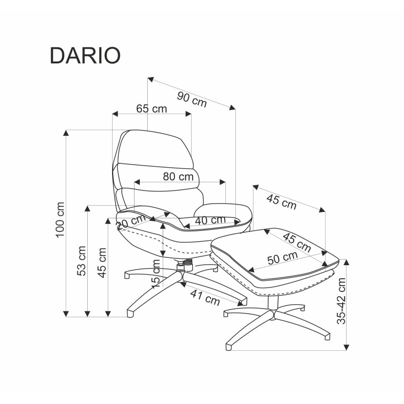 Fotelis DARIO smėlio Fotelis DARIO smėlio