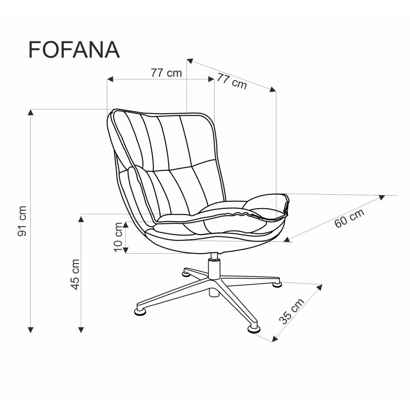 Fotelis FOFANA kreminis Fotelis FOFANA kreminis