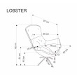 Fotelis LOBSTER smėlio Fotelis LOBSTER smėlio