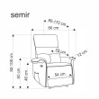 Fotelis SEMIR cinamono Fotelis SEMIR cinamono