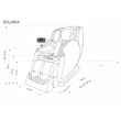 Masažinė kėdė SOLARIA kreminė/pilka/aukso Masažinė kėdė SOLARIA kreminė/pilka/aukso