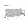 Sofa MILANO 3S smėlio Sofa MILANO 3S smėlio