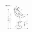 Baro kėdė H122 pilka Baro kėdė H122 pilka