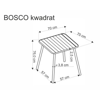 Lauko stalas BOSCO juoda Lauko stalas BOSCO juoda