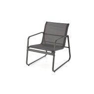 Lauko baldų komplektas CONOR tamsiai/šviesiai pilka (sofa + 2 kėdės + žurnalinis staliukas),