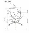 Biuro kėdė BILBO juoda / riešutmedžio Biuro kėdė BILBO juoda / riešutmedžio