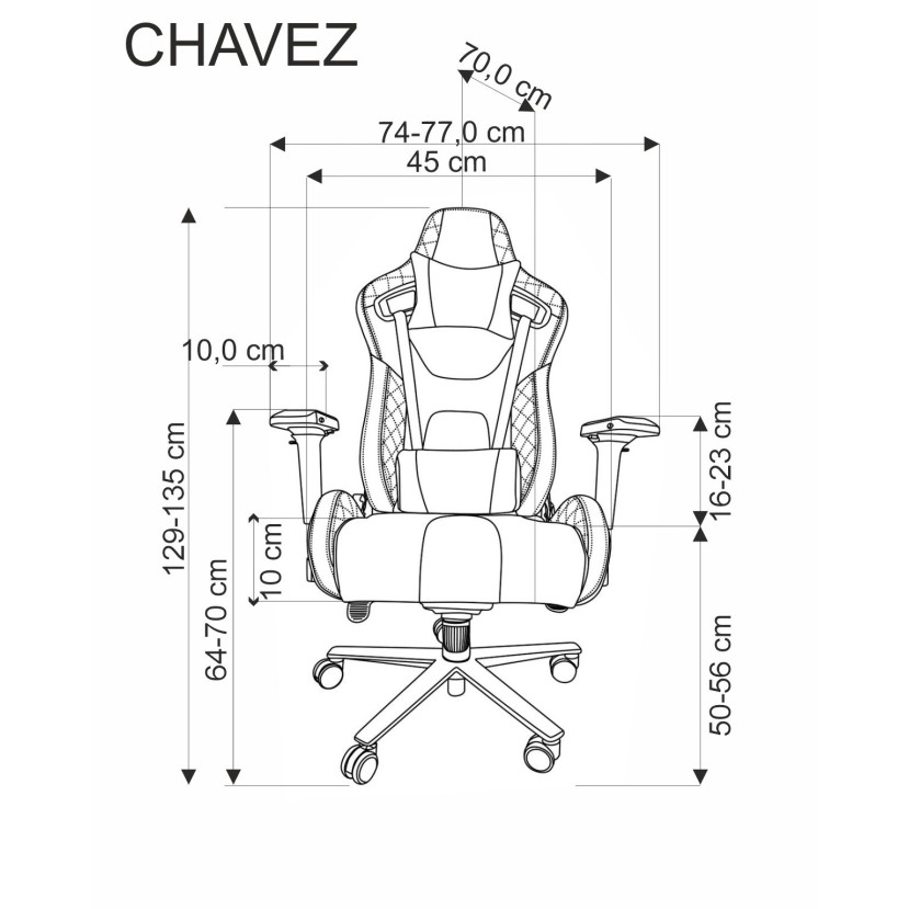 Žaidimų kėdė CHAVEZ juoda Žaidimų kėdė CHAVEZ juoda