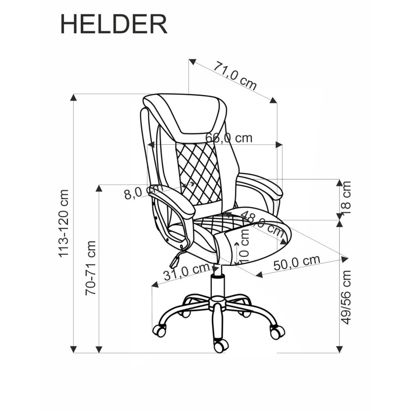 Vadovo kėdė HELDER, juoda Vadovo kėdė HELDER, juoda