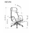 Biuro kėdė KEVIN, pilka Biuro kėdė KEVIN, pilka