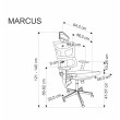 A Ergonominė biuro kėdė MARCUS juoda