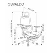 Biuro kėdė OSVALDO, juoda Biuro kėdė OSVALDO, juoda