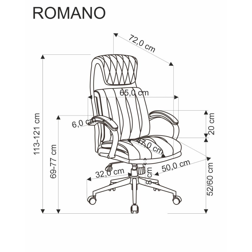 Biuro kėdė ROMANO, juoda