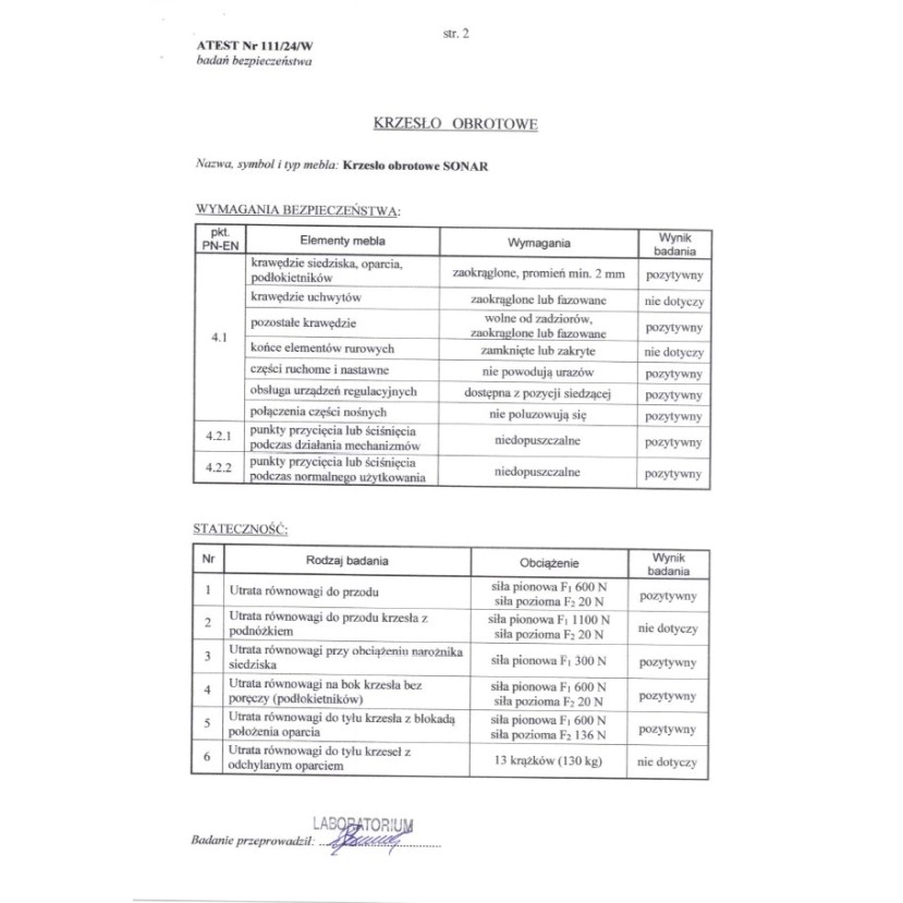 1 Biuro kėdė SONAR 1 Biuro kėdė SONAR