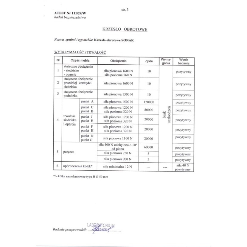 1 Biuro kėdė SONAR 1 Biuro kėdė SONAR