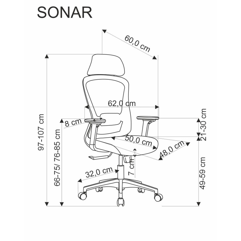 1 Biuro kėdė SONAR 1 Biuro kėdė SONAR