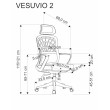 Biuro kėdė VESUVIO 2, pilka/balta Biuro kėdė VESUVIO 2, pilka/balta