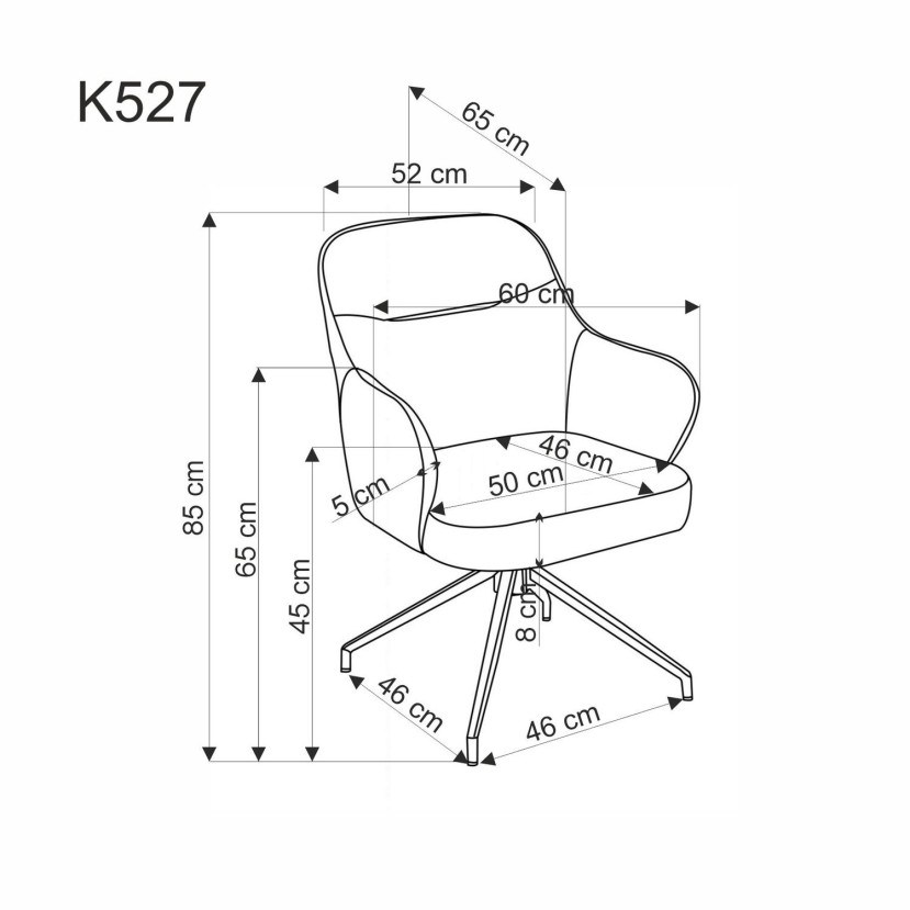 K527 kėdė, smėlio spalvos K527 kėdė, smėlio spalvos