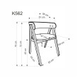 K562 kėdė, riešutmedžio / šviesiai smėlio spalvos K562 kėdė, riešutmedžio / šviesiai smėlio spalvos