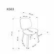 K563 kėdė, riešutmedžio / pilka / juoda K563 kėdė, riešutmedžio / pilka / juoda