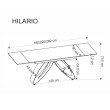 HILARIO prailginamas staliukas, riešutas/juodas HILARIO prailginamas staliukas, riešutas/juodas