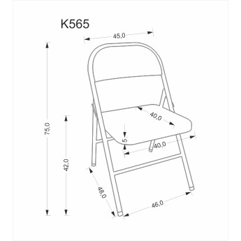 K565 kėdės spalva: juoda