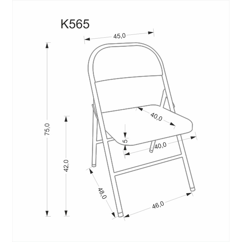 K565 kėdės spalva: balta