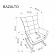 BAZALTO kėdė juoda BAZALTO kėdė juoda