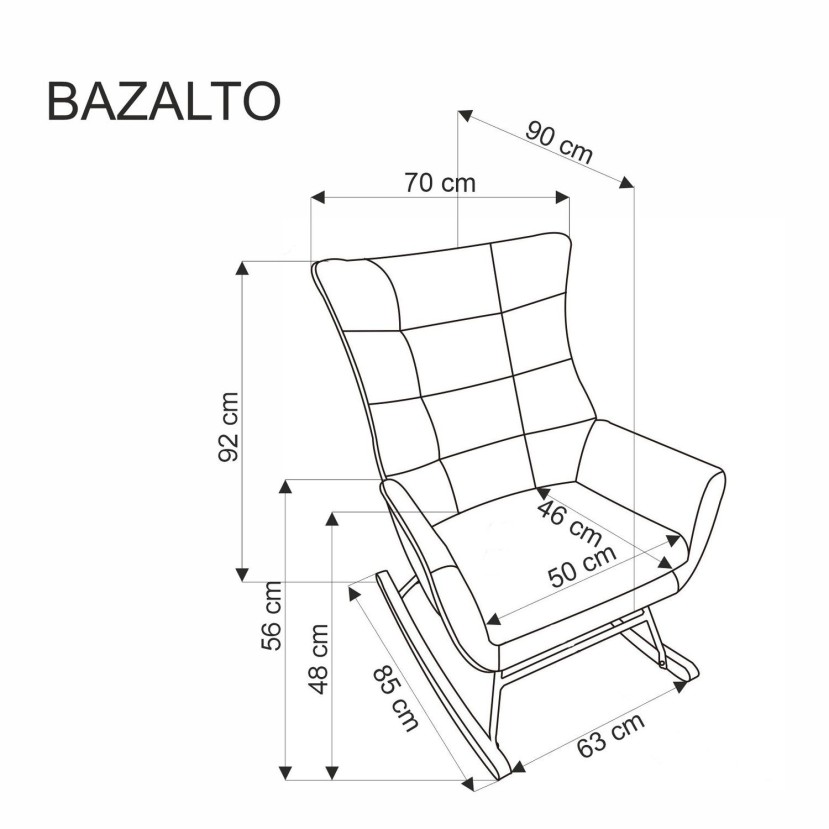 BAZALTO kėdė juoda BAZALTO kėdė juoda