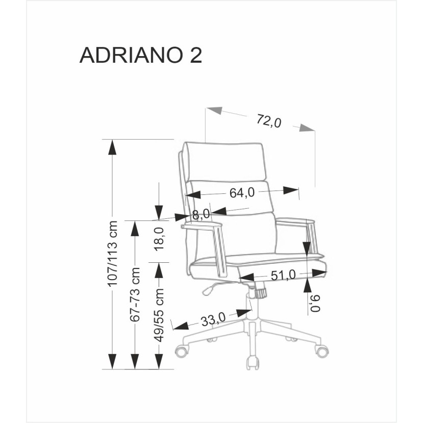Biuro kėdė ADRIANO 2 šviesiai pilka