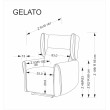 Fotelis GELATO pilka Fotelis GELATO pilka