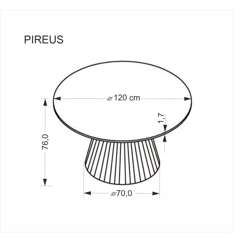 PIREUS apvalaus stalo travertinas PIREUS apvalaus stalo travertinas