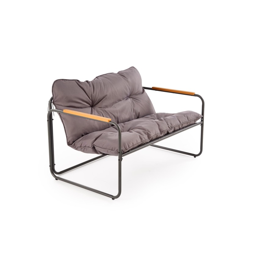 Lauko baldų komplektas HUDSON pilka/ruda ( sofa, kėdė 2x, c. stalas ) Lauko baldų komplektas HUDSON pilka/ruda ( sofa, kėdė 2x, c. stalas )