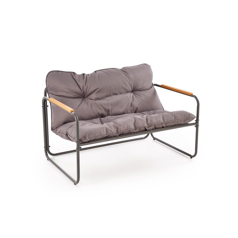 Lauko baldų komplektas HUDSON pilka/ruda ( sofa, kėdė 2x, c. stalas ) Lauko baldų komplektas HUDSON pilka/ruda ( sofa, kėdė 2x, c. stalas )