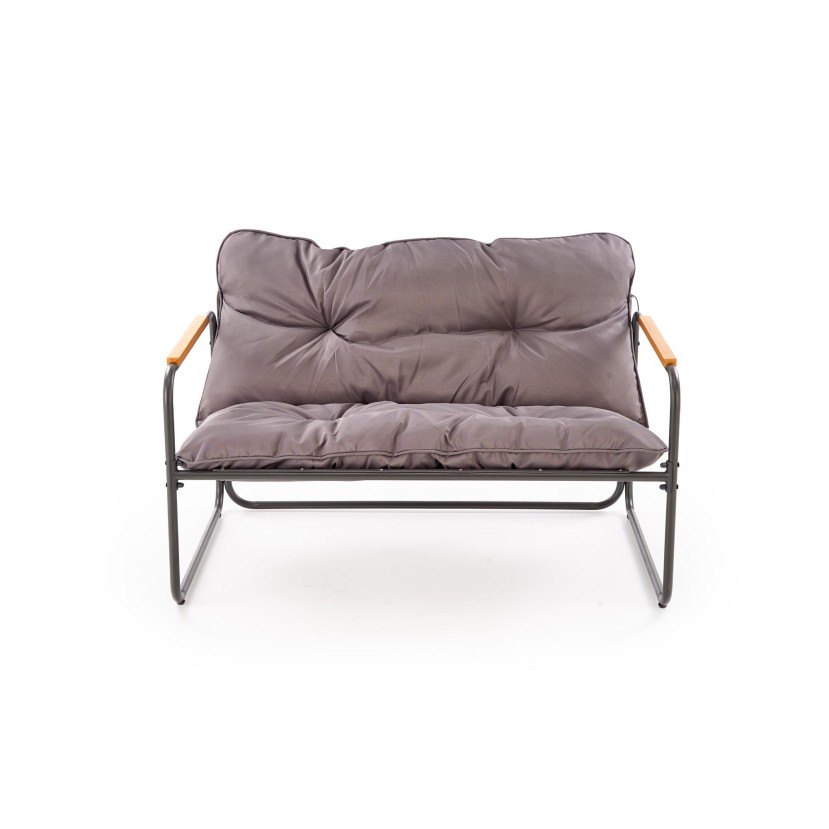 Lauko baldų komplektas HUDSON pilka/ruda ( sofa, kėdė 2x, c. stalas ) Lauko baldų komplektas HUDSON pilka/ruda ( sofa, kėdė 2x, c. stalas )