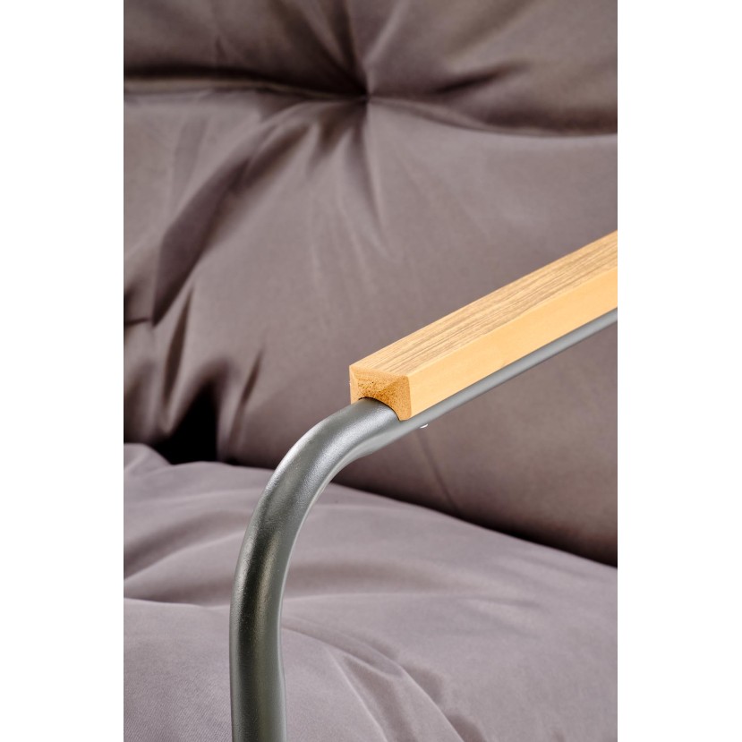 Lauko baldų komplektas HUDSON pilka/ruda ( sofa, kėdė 2x, c. stalas ) Lauko baldų komplektas HUDSON pilka/ruda ( sofa, kėdė 2x, c. stalas )