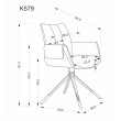 K579 kėdė, pilka