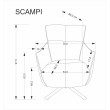 Fotelis SCAMPI pilkas Fotelis SCAMPI pilkas