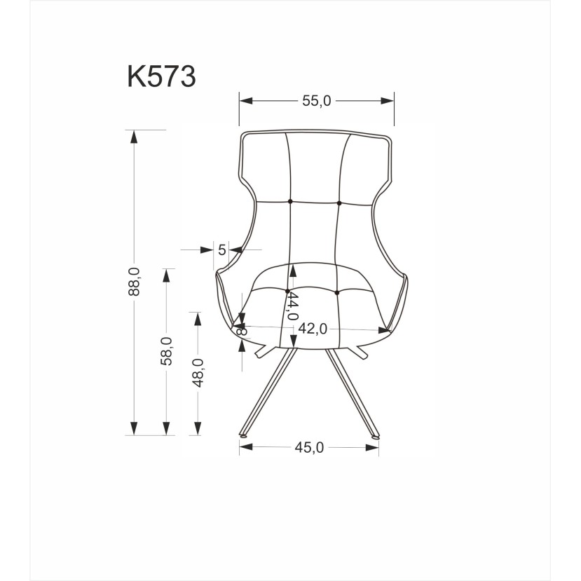 K573 kėdė, smėlio spalvos K573 kėdė, smėlio spalvos