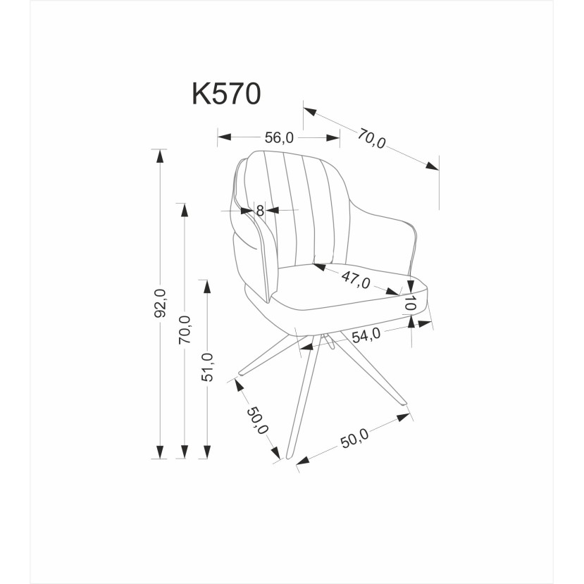 K570 kėdė, cinamonas K570 kėdė, cinamonas