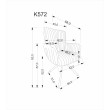 K572 kėdė, pilka K572 kėdė, pilka