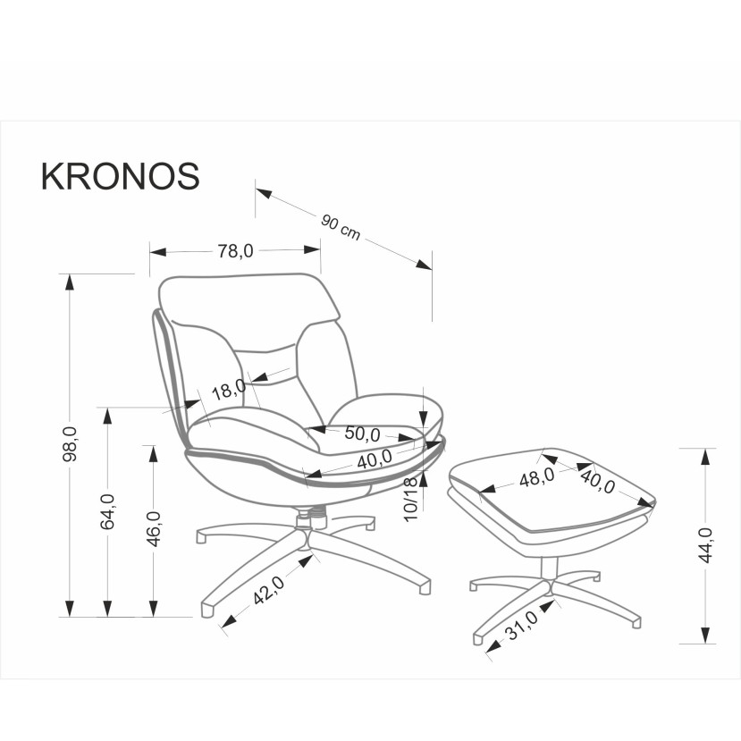 Fotelis KRONOS smėlio Fotelis KRONOS smėlio