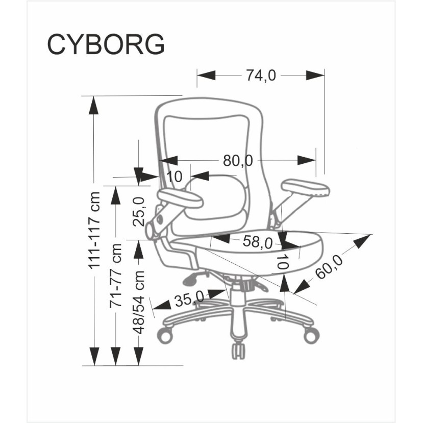 Biuro kėdė CYBORG Biuro kėdė CYBORG