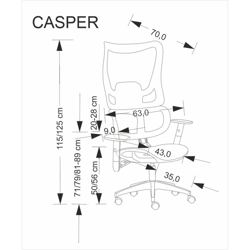 Biuro kėdė CASPER Biuro kėdė CASPER