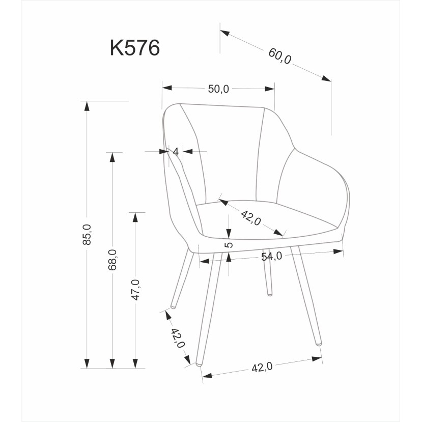 K576 smėlio spalvos kėdė K576 smėlio spalvos kėdė