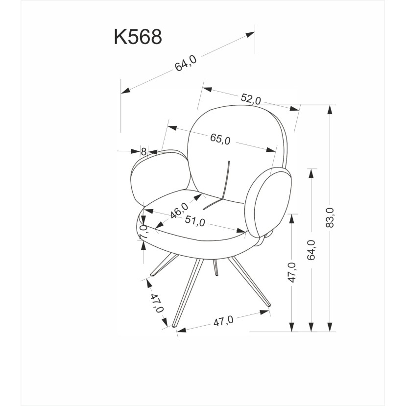K568 kėdė, tamsiai smėlio spalvos K568 kėdė, tamsiai smėlio spalvos