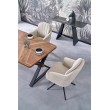 BARON prailginamasis stalas, riešutinis/juodas BARON prailginamasis stalas, riešutinis/juodas