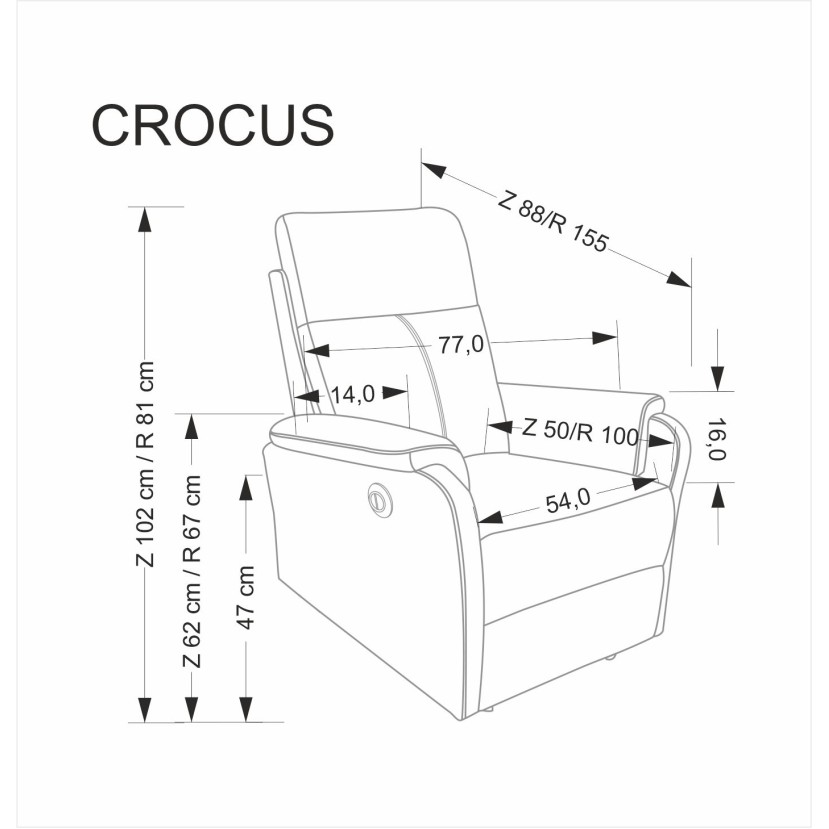 Fotelis CROCUS smėlio Fotelis CROCUS smėlio