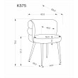 K575 kėdė, pilka K575 kėdė, pilka