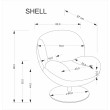 Fotelis SHELL pilka Fotelis SHELL pilka