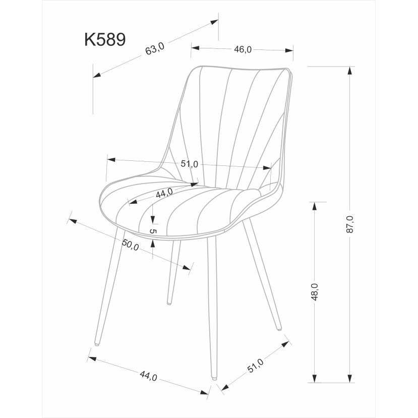 K589 kėdė, smėlio spalvos K589 kėdė, smėlio spalvos